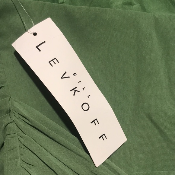 Bill Levkoff Style 156 Green Strapless Dress - Picture 3 of 5